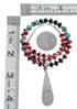 Native American Multicolor Inlay And Sterling Silver Bead Necklace Set JX125543